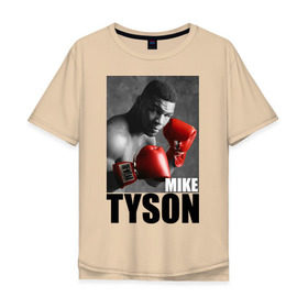 Мужская футболка хлопок Oversize с принтом Mike Tyson , 100% хлопок | свободный крой, круглый ворот, “спинка” длиннее передней части | майк тайсон