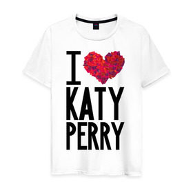 Мужская футболка хлопок с принтом I love Katy Perry , 100% хлопок | прямой крой, круглый вырез горловины, длина до линии бедер, слегка спущенное плечо. | katy perry | pop | знаменитости | корона | кэти перри | музыка | певица