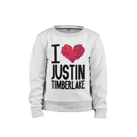 Детский свитшот хлопок с принтом Justin Timberlake , 100% хлопок | круглый вырез горловины, эластичные манжеты, пояс и воротник | Тематика изображения на принте: justin timberlake | pop | джастин тимберлейк | знаменитости | музыка | певец