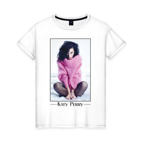 Женская футболка хлопок с принтом Katy Perry , 100% хлопок | прямой крой, круглый вырез горловины, длина до линии бедер, слегка спущенное плечо | katy perry | pop | знаменитости | корона | кэти перри | музыка | певица