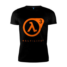 Мужская футболка премиум с принтом Half - life 3 , 92% хлопок, 8% лайкра | приталенный силуэт, круглый вырез ворота, длина до линии бедра, короткий рукав | half llife 3 | logo | игры | лого