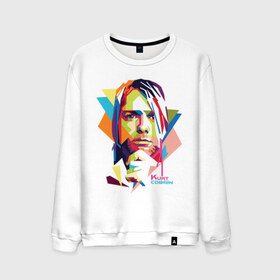 Мужской свитшот хлопок с принтом Kurt Cobain , 100% хлопок |  | kurt cobain | nirvana | pock | wpap | знаменитости | курт кобейн | нирвана | рок