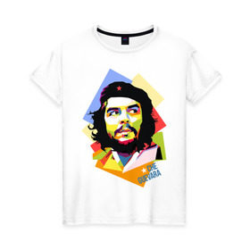 Женская футболка хлопок с принтом Che Guevara , 100% хлопок | прямой крой, круглый вырез горловины, длина до линии бедер, слегка спущенное плечо | че гевара