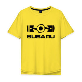 Мужская футболка хлопок Oversize с принтом Subaru , 100% хлопок | свободный крой, круглый ворот, “спинка” длиннее передней части | logo | sti | subaru | авто | лого | субарик | субару