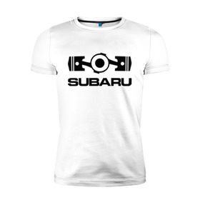 Мужская футболка премиум с принтом Subaru , 92% хлопок, 8% лайкра | приталенный силуэт, круглый вырез ворота, длина до линии бедра, короткий рукав | logo | sti | subaru | авто | лого | субарик | субару