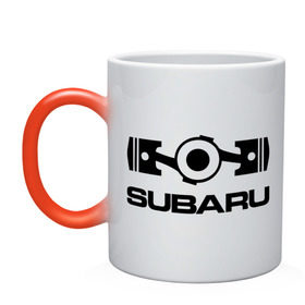 Кружка хамелеон с принтом Subaru , керамика | меняет цвет при нагревании, емкость 330 мл | logo | sti | subaru | авто | лого | субарик | субару