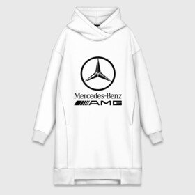 Платье-худи хлопок с принтом AMG ,  |  | amg | benz | logo | mercedes | авто | амг | лого | мерс | мерседес бенс