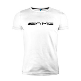 Мужская футболка премиум с принтом AMG , 92% хлопок, 8% лайкра | приталенный силуэт, круглый вырез ворота, длина до линии бедра, короткий рукав | amg | benz | logo | mercedes | авто | амг | лого | мерс | мерседес бенс