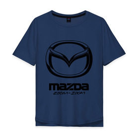 Мужская футболка хлопок Oversize с принтом Mazda Zoom-Zoom , 100% хлопок | свободный крой, круглый ворот, “спинка” длиннее передней части | Тематика изображения на принте: mazda | zoom | зум | мазда
