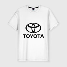 Мужская футболка премиум с принтом Toyota Logo , 92% хлопок, 8% лайкра | приталенный силуэт, круглый вырез ворота, длина до линии бедра, короткий рукав | logo | toyota | логотип | тойота