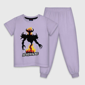 Детская пижама хлопок с принтом Nevermore - Shadow Fiend , 100% хлопок |  брюки и футболка прямого кроя, без карманов, на брюках мягкая резинка на поясе и по низу штанин
 | dota | dota2 | fiend | nevermore | shadow | дота | дота2 | невермор