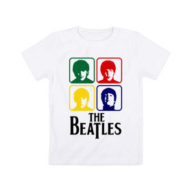 Детская футболка хлопок с принтом The Beatles , 100% хлопок | круглый вырез горловины, полуприлегающий силуэт, длина до линии бедер | beatles | битлз | битлы