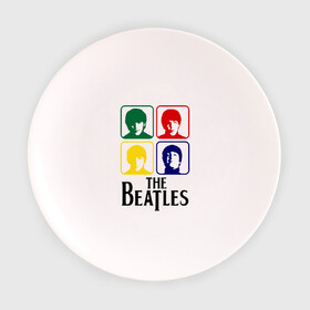Тарелка с принтом The Beatles , фарфор | диаметр - 210 мм
диаметр для нанесения принта - 120 мм | beatles | битлз | битлы