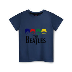 Детская футболка хлопок с принтом The Beatles 3 , 100% хлопок | круглый вырез горловины, полуприлегающий силуэт, длина до линии бедер | beatles | harrison | lennon | mccartmey | starr | битлз