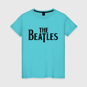 Женская футболка хлопок с принтом The Beatles , 100% хлопок | прямой крой, круглый вырез горловины, длина до линии бедер, слегка спущенное плечо | beatles | битлз