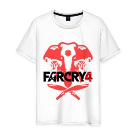 Мужская футболка хлопок с принтом Far Cry 4 (1) , 100% хлопок | прямой крой, круглый вырез горловины, длина до линии бедер, слегка спущенное плечо. | Тематика изображения на принте: cry | far | far cry | ubisoft | край | фар | фаркрай | юбисофт