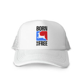 Кепка тракер с сеткой с принтом Born to be free , трикотажное полотно; задняя часть — сетка | длинный козырек, универсальный размер, пластиковая застежка | born | free | олень | рожден | свобода | свободный