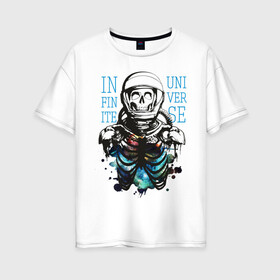Женская футболка хлопок Oversize с принтом Бесконечный космос , 100% хлопок | свободный крой, круглый ворот, спущенный рукав, длина до линии бедер
 | infinite | interstellar | space | univers | астронавт | бесконечный космос | вселенная | интерстеллар | космонавт