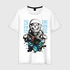 Мужская футболка хлопок с принтом Бесконечный космос , 100% хлопок | прямой крой, круглый вырез горловины, длина до линии бедер, слегка спущенное плечо. | infinite | interstellar | space | univers | астронавт | бесконечный космос | вселенная | интерстеллар | космонавт