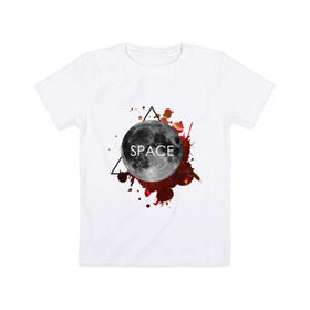 Детская футболка хлопок с принтом Планета , 100% хлопок | круглый вырез горловины, полуприлегающий силуэт, длина до линии бедер | infinite | interstellar | space | univers | астронавт | вселенная | интерстеллар | космонавт | луна | планета
