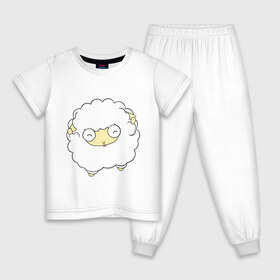 Детская пижама хлопок с принтом Овечка 2015 , 100% хлопок |  брюки и футболка прямого кроя, без карманов, на брюках мягкая резинка на поясе и по низу штанин
 | 