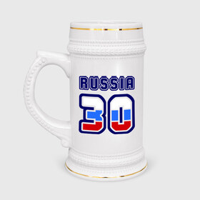Кружка пивная с принтом Russia - 30 (Астраханская область) ,  керамика (Материал выдерживает высокую температуру, стоит избегать резкого перепада температур) |  объем 630 мл | 30 | russia | россия
