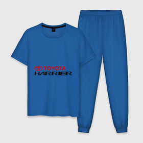 Мужская пижама хлопок с принтом Toyota Harrier , 100% хлопок | брюки и футболка прямого кроя, без карманов, на брюках мягкая резинка на поясе и по низу штанин
 | harrier | toyota | тойота | харриер