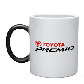 Кружка хамелеон с принтом Toyota Premio , керамика | меняет цвет при нагревании, емкость 330 мл | premio | toyota | премио | тойота