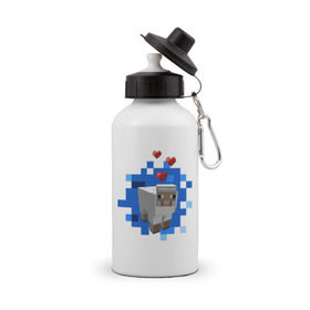 Бутылка спортивная с принтом Minecraft sheep , металл | емкость — 500 мл, в комплекте две пластиковые крышки и карабин для крепления | 2015 | minecraft | бараны | животные | майнкрафт | овечки | приколы | символ года | ягнята