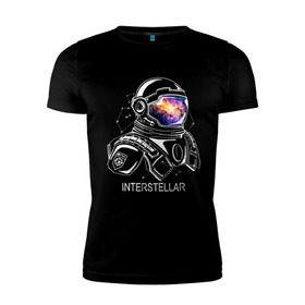 Мужская футболка премиум с принтом Космонавт , 92% хлопок, 8% лайкра | приталенный силуэт, круглый вырез ворота, длина до линии бедра, короткий рукав | interstellar | интерстеллар | космонавт | космос