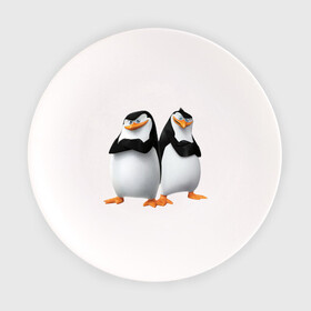 Тарелка с принтом Пингвины Мадагаскара , фарфор | диаметр - 210 мм
диаметр для нанесения принта - 120 мм | мадагаскар | мультик | пингвины