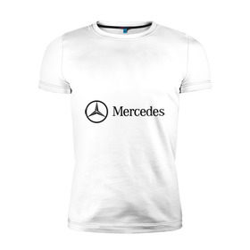 Мужская футболка премиум с принтом Mercedes Logo , 92% хлопок, 8% лайкра | приталенный силуэт, круглый вырез ворота, длина до линии бедра, короткий рукав | logo | mercedes