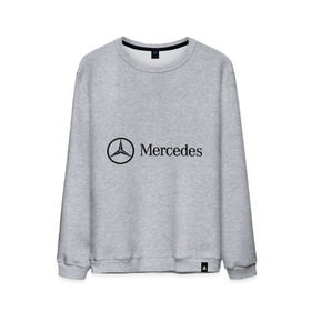 Мужской свитшот хлопок с принтом Mercedes Logo , 100% хлопок |  | logo | mercedes