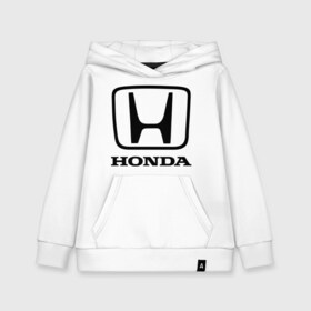 Детская толстовка хлопок с принтом Honda logo , 100% хлопок | Круглый горловой вырез, эластичные манжеты, пояс, капюшен | honda | logo | motor | лого | хонда