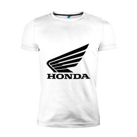 Мужская футболка премиум с принтом Honda Motor , 92% хлопок, 8% лайкра | приталенный силуэт, круглый вырез ворота, длина до линии бедра, короткий рукав | honda | motor | хонда