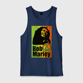 Мужская майка хлопок с принтом Bob Marley , 100% хлопок |  | bob marley | боб марли