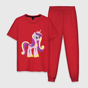 Мужская пижама хлопок с принтом Принцесса Каденс , 100% хлопок | брюки и футболка прямого кроя, без карманов, на брюках мягкая резинка на поясе и по низу штанин
 | Тематика изображения на принте: my little pony | каденс | мой маленький пони | пони