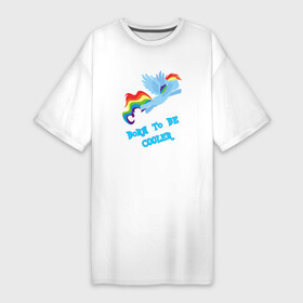 Платье-футболка хлопок с принтом Rainbow Dash ,  |  | 