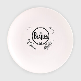 Тарелка с принтом Beatles (автографы) , фарфор | диаметр - 210 мм
диаметр для нанесения принта - 120 мм | битлз