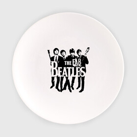 Тарелка с принтом Beatles , фарфор | диаметр - 210 мм
диаметр для нанесения принта - 120 мм | битлз
