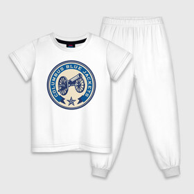 Детская пижама хлопок с принтом Columbus Blue Jackets , 100% хлопок |  брюки и футболка прямого кроя, без карманов, на брюках мягкая резинка на поясе и по низу штанин
 | 
