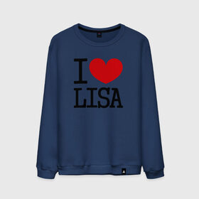 Мужской свитшот хлопок с принтом Я люблю Лизу. , 100% хлопок |  | Тематика изображения на принте: i love lisa