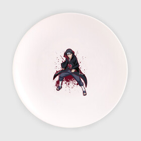 Тарелка 3D с принтом Итачи Учиха (пятно краски) , фарфор | диаметр - 210 мм
диаметр для нанесения принта - 120 мм | Тематика изображения на принте: дзютсу | итачи | кровь | шаринган