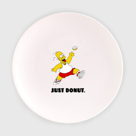 Тарелка с принтом Гомер Симпсон - Только пончик , фарфор | диаметр - 210 мм
диаметр для нанесения принта - 120 мм | гомер