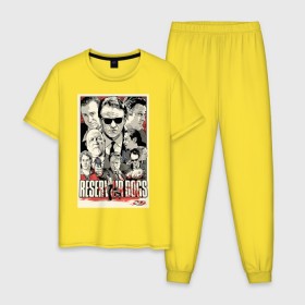 Мужская пижама хлопок с принтом Reservoir Dogs , 100% хлопок | брюки и футболка прямого кроя, без карманов, на брюках мягкая резинка на поясе и по низу штанин
 | Тематика изображения на принте: 