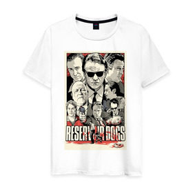 Мужская футболка хлопок с принтом Reservoir Dogs , 100% хлопок | прямой крой, круглый вырез горловины, длина до линии бедер, слегка спущенное плечо. | 
