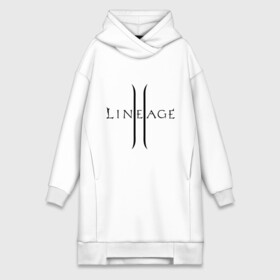 Платье-худи хлопок с принтом Lineage logo ,  |  | lineage | logo | игра | логотип
