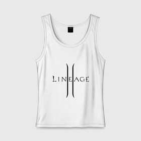 Женская майка хлопок с принтом Lineage logo , 95% хлопок, 5% эластан |  | lineage | logo | игра | логотип