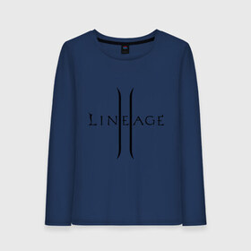 Женский лонгслив хлопок с принтом Lineage logo , 100% хлопок |  | lineage | logo | игра | логотип