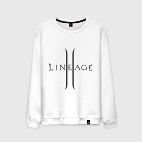 Мужской свитшот хлопок с принтом Lineage logo , 100% хлопок |  | Тематика изображения на принте: lineage | logo | игра | логотип